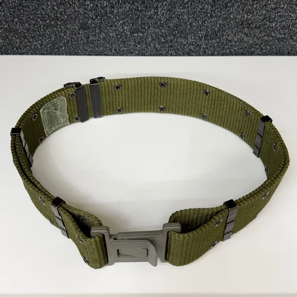 US Military LC-2 Nylon Web Pistol Belt Olive Drab Green Large ALICE Gear 80s Vtg